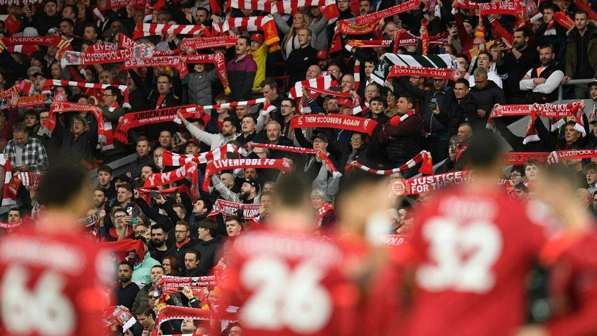 Cổ động viên Liverpool chia sẻ với nỗi đau của Ronaldo trong trận đón tiếp Man United. Ảnh: CGI. Cổ động viên Liverpool chia sẻ với nỗi đau của Ronaldo trong trận đón tiếp Man United. Ảnh: CGI.