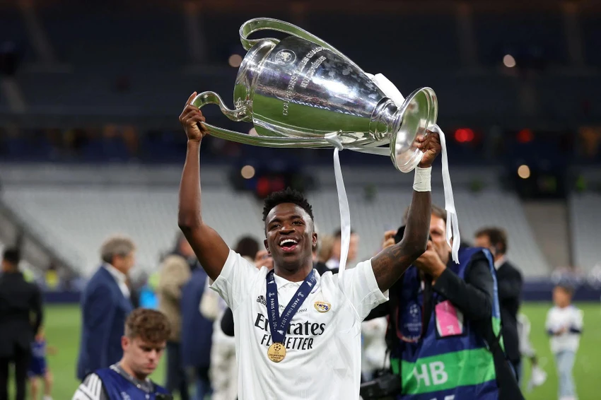 Vinicius tỏa sáng trong trận chung kết Champions League nhưng rất khó theo kịp đàn anh Benzema. Ảnh: CGI. Vinicius tỏa sáng trong trận chung kết Champions League nhưng rất khó theo kịp đàn anh Benzema. Ảnh: CGI.