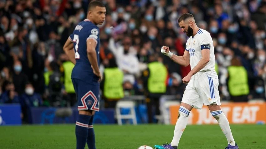 Mbappe và PSG từng có bài học cay đắng khi bị đối thủ Real Madrid ngược dòng ở vòng 16 đội Champions League. Ảnh: CGI.