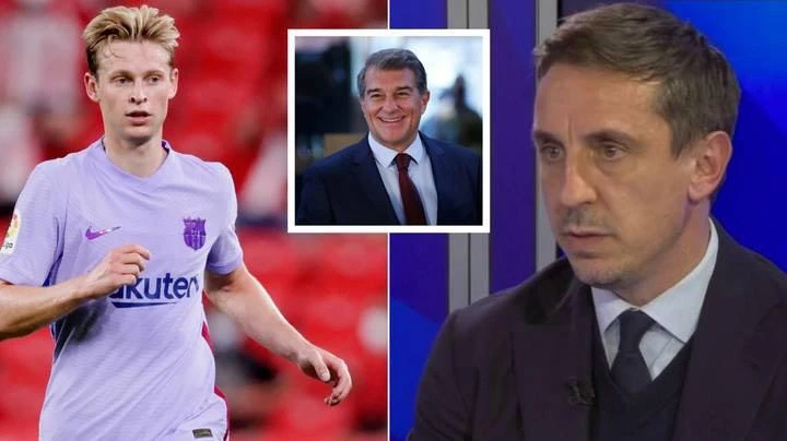 Cầu thủ người Hà Lan không muốn mất 18 triệu euro mà đội bóng Barca của Chủ tịch Laporta đang nợ anh, nếu nghe theo lời Neville về đầu quân cho MU. Ảnh: CGI. Cầu thủ người Hà Lan không muốn mất 18 triệu euro mà đội bóng Barca của Chủ tịch Laporta đang nợ anh, nếu nghe theo lời Neville về đầu quân cho MU. Ảnh: CGI.