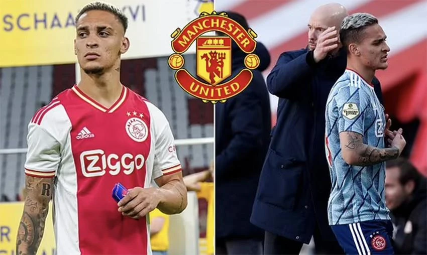 Antony rất muốn gắn bó với thầy cũ Ten Hag trong màu áo MU nhưng phía Ajax không đồng ý. Ảnh: CGI.