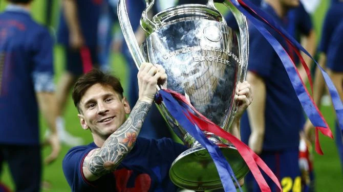 Messi đã giành nhiều vinh quang trong màu áo Barcelona. Ảnh: CGI.