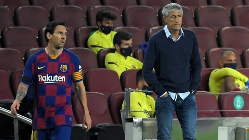 Cả ông thầy Setien và Messi cuối cùng đều rời khỏi sân Camp Nou trong nước mắt. Ảnh: CGI. Cả ông thầy Setien và Messi cuối cùng đều rời khỏi sân Camp Nou trong nước mắt. Ảnh: CGI.