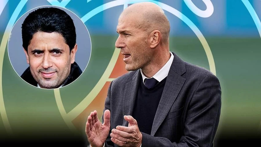 Zidane không muốn làm việc dưới trướng Chủ tịch PSG Al-Khelaifi. Ảnh: GETTY. Zidane không muốn làm việc dưới trướng Chủ tịch PSG Al-Khelaifi. Ảnh: GETTY.