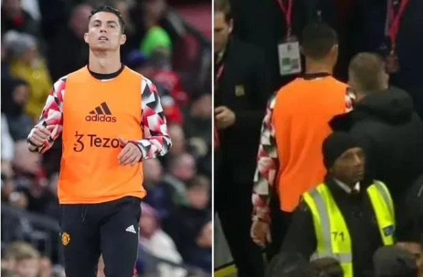 Ronaldo đã khởi động nhiều lần nhưng vẫn không có cửa ra sân khiến anh tức giận. Ảnh: GETTY. Ronaldo đã khởi động nhiều lần nhưng vẫn không có cửa ra sân khiến anh tức giận. Ảnh: GETTY.