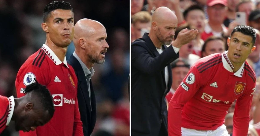 HLV Ten Hag đã lên danh sách những chân sút có thể thay thế Ronaldo. Ảnh: GETTY.
