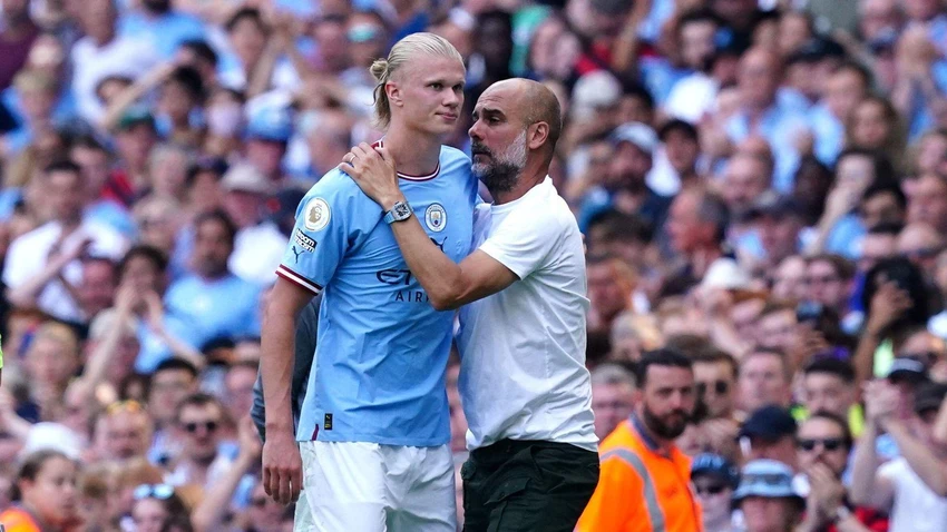 HLV Pep Guardiola có đội hình xuất phát của Man City đắt giá nhất châu Âu. Ảnh: GETTY. HLV Pep Guardiola có đội hình xuất phát của Man City đắt giá nhất châu Âu. Ảnh: GETTY.