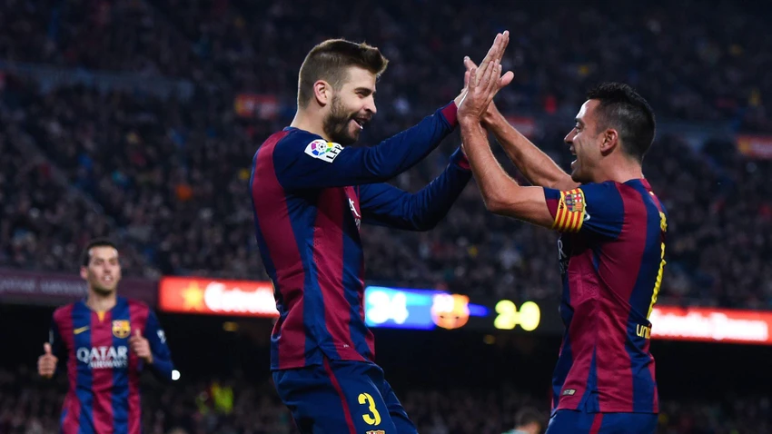 Pique và Xavi từng giành nhiều chiến tích cho đội bóng lớn xứ Catalan. Ảnh: GETTY. Pique và Xavi từng giành nhiều chiến tích cho đội bóng lớn xứ Catalan. Ảnh: GETTY.