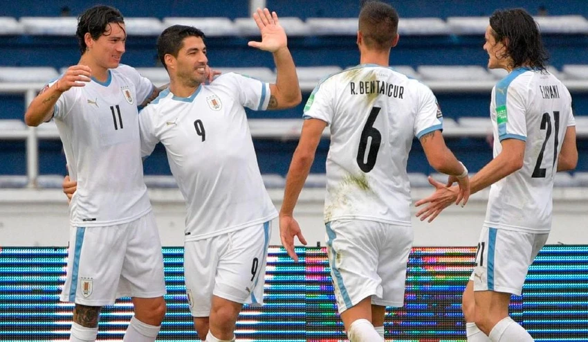 Cơ hội cho tuyển Uruguay tiến sâu và thậm chí vô địch thế giới nếu các tiền đạo biết tỏa sáng đúng lúc. Ảnh: GETTY. Luis Suarez
