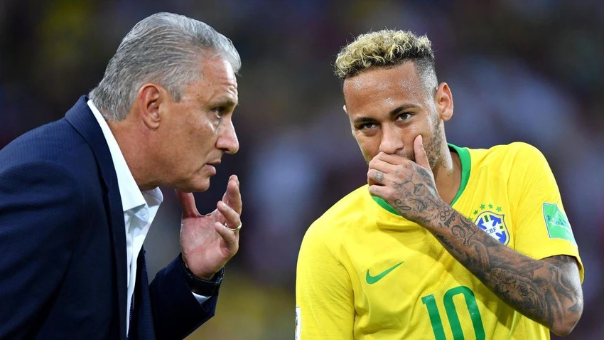 HLV Tite có chân sút giỏi Neymar cùng nhiều tài năng khác trong đội hình vàng xanh. Ảnh: GETTY. Neymar Brazil