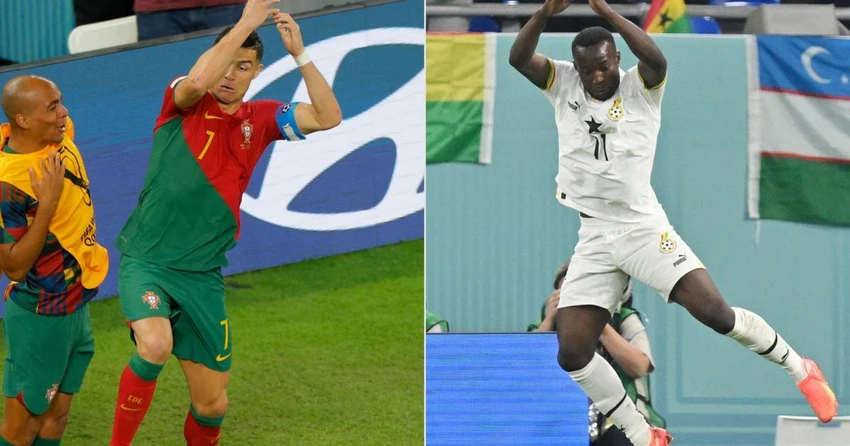 Cầu thủ người Ghana cho biết anh không chế nhạo siêu sao Bồ Đào Nha. Ảnh: GETTY. Cầu thủ người Ghana cho biết anh không chế nhạo siêu sao Bồ Đào Nha. Ảnh: GETTY.