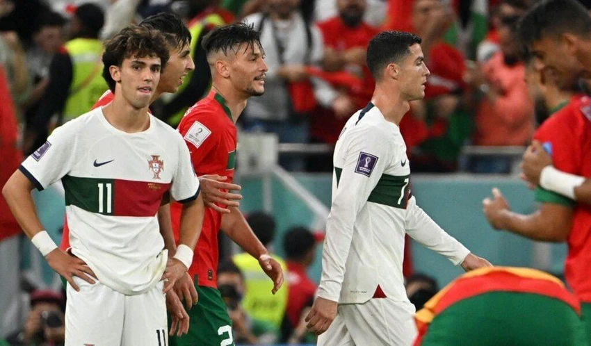 Ronaldo và đồng đội thua Morocco trong ngày anh có thêm kỷ lục ra sân nhiều nhất cho đội tuyển quốc gia. Ảnh: GETTY.