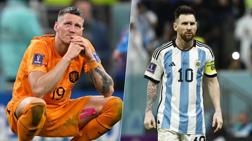 Weghorst cho là Messi lăng mạ anh sau trận đấu. Ảnh: GETTY. Weghorst cho là Messi lăng mạ anh sau trận đấu. Ảnh: GETTY.