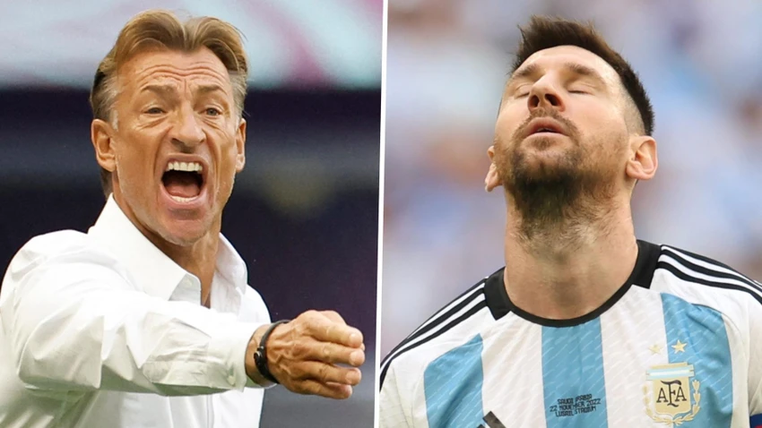 HLV người Pháp của Saudi Arabia chỉ dẫn cách kiềm chế đội tuyển Argentina và Messi. Ảnh: GETTY.
