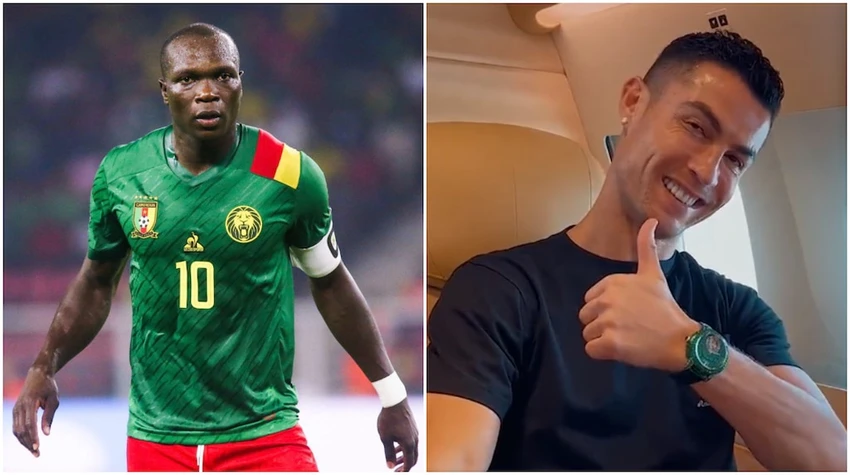 Tiền đạo người Cameroon phải ra đi khỏi Al Nassr nhường chỗ cho Ronaldo. Ảnh: GETTY.