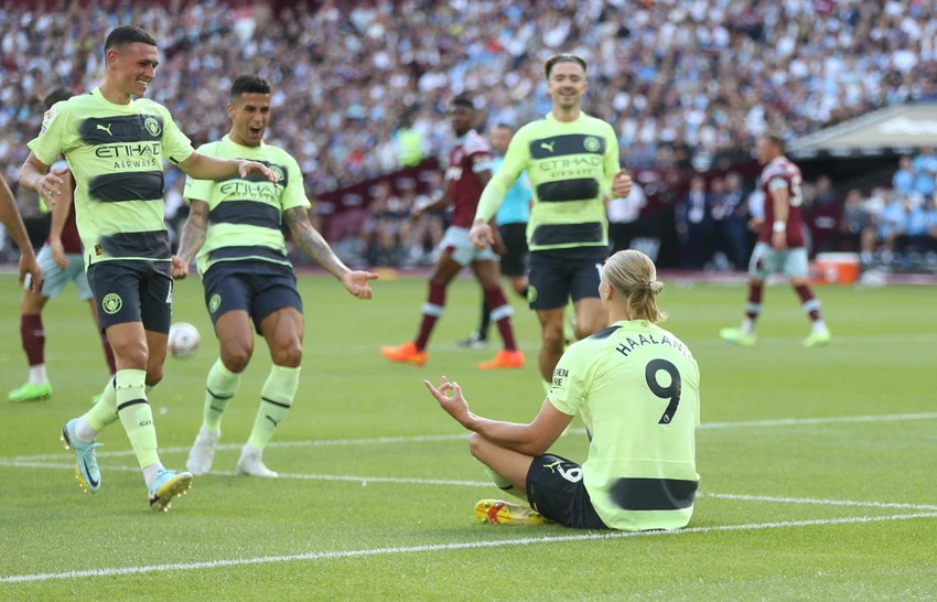 Haaland đã ghi rất nhiều bàn thắng cho Man City ở mùa đầu tiên. Ảnh: GETTY. Haaland đã ghi rất nhiều bàn thắng cho Man City ở mùa đầu tiên. Ảnh: GETTY.