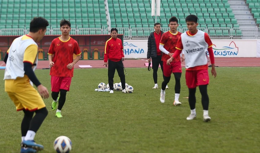 U-20 Việt Nam có nhiều lợi thế nhất ở bảng B trước vòng đấu cuối. Ảnh: VFF. U-20 Việt Nam có nhiều lợi thế nhất ở bảng B trước vòng đấu cuối. Ảnh: VFF.