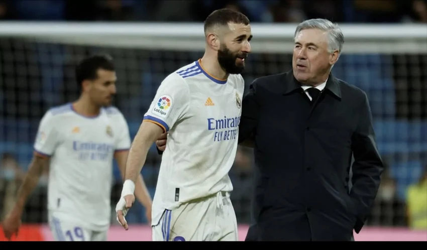 Benzema không còn nhiều sức để chơi trong đội hình của Real Madrid. Ảnh: GETTY.