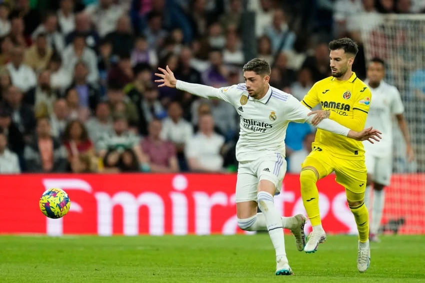 Fede Valverde và Beana luôn có những pha tranh chấp quyết liệt trong trận đấu. Ảnh: GETTY. Fede Valverde và Beana luôn có những pha tranh chấp quyết liệt trong trận đấu. Ảnh: GETTY.