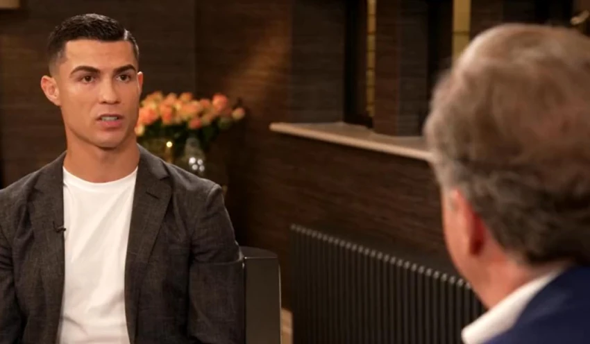 Ronaldo một trong những lần trả lời phỏng vấn của nhà báo Morgan. Ảnh: GETTY. Ronaldo một trong những lần trả lời phỏng vấn của nhà báo Morgan. Ảnh: GETTY.