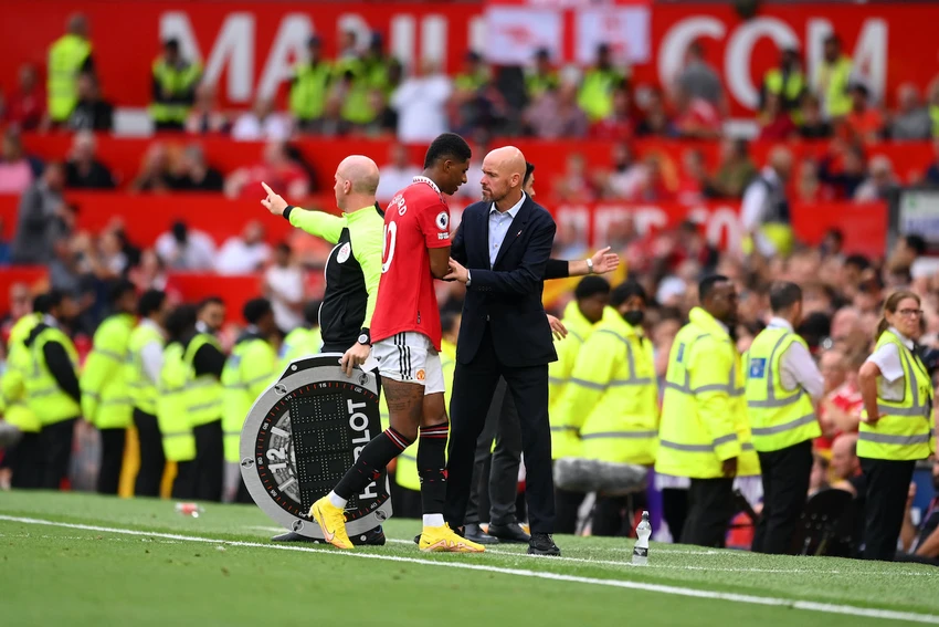 HLV Ten Hag sẽ phải thận trọng khi chọn thời điểm sử dụng Rashford. Ảnh: GETTY. HLV Ten Hag sẽ phải thận trọng khi chọn thời điểm sử dụng Rashford. Ảnh: GETTY.