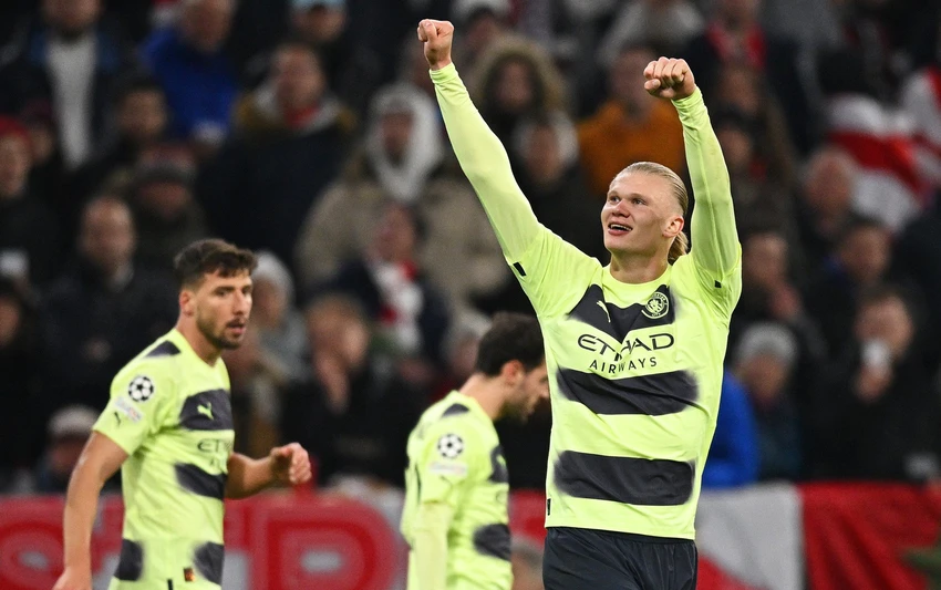 Tiền đạo Haaland có phong độ cao cho Man City mùa này. Ảnh: GETTY. Tiền đạo Haaland có phong độ cao cho Man City mùa này. Ảnh: GETTY.