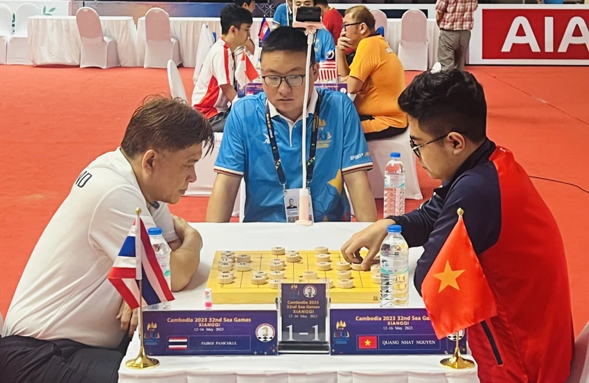 Cờ tướng Việt Nam cũng xuất sắc giành vàng. Ảnh: ANH PHƯƠNG. Cờ tướng Việt Nam cũng xuất sắc giành vàng. Ảnh: ANH PHƯƠNG.