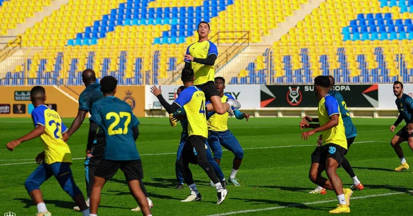 Tiền đạo người Bồ Đào Nha sẽ không chơi trận cuối cho Al Nassr do căng cơ. Ảnh: GETTY. Tiền đạo người Bồ Đào Nha sẽ không chơi trận cuối cho Al Nassr do căng cơ. Ảnh: GETTY.