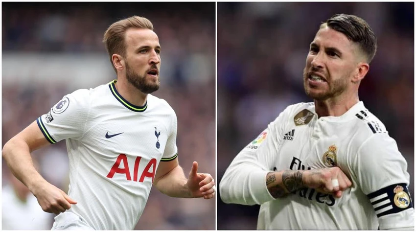 Trung vệ đàn anh Ramos khuyên tiền đạo Harry Kane đầu quân cho Real để giành danh hiệu tốt hơn các CLB khác. Ảnh: GETTY. Trung vệ đàn anh Ramos khuyên tiền đạo Harry Kane đầu quân cho Real để giành danh hiệu tốt hơn các CLB khác. Ảnh: GETTY.