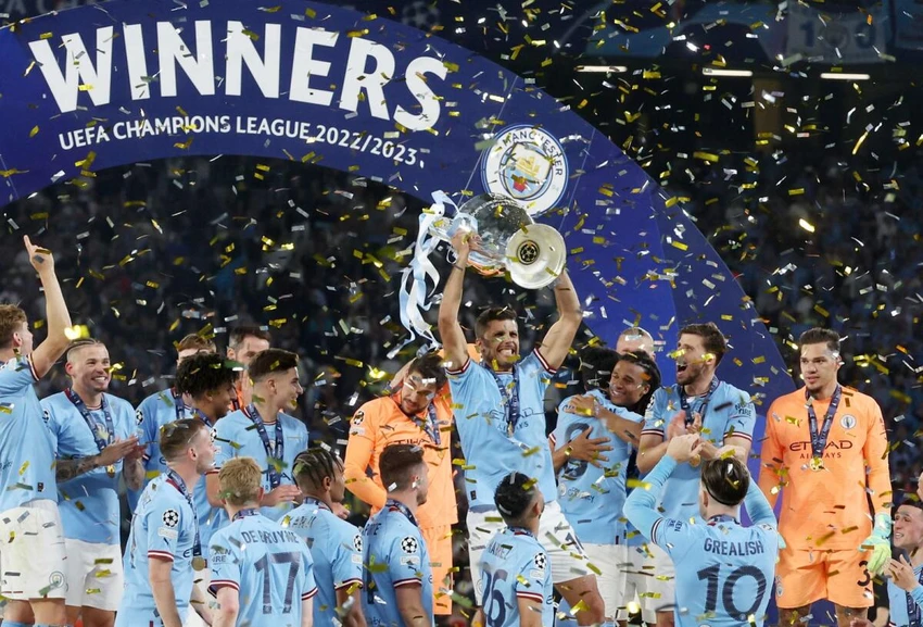 Man City giành cú ăn ba trong mùa giải này. Ảnh: GETTY. Man City giành cú ăn ba trong mùa giải này. Ảnh: GETTY.