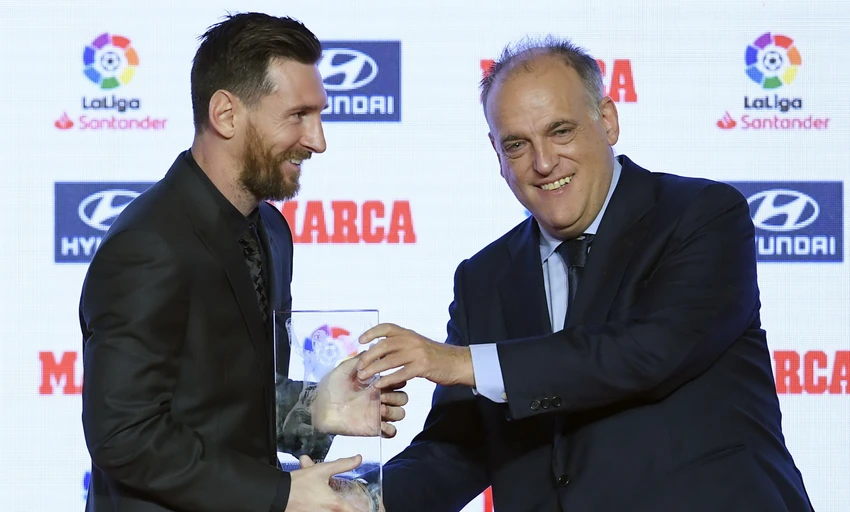 Chủ tịch La Liga cho biết ông không quan tâm đến việc Messi có trở lại Tây Ban Nha hay không. Ảnh: GETTY. Chủ tịch La Liga cho biết ông không quan tâm đến việc Messi có trở lại Tây Ban Nha hay không. Ảnh: GETTY.