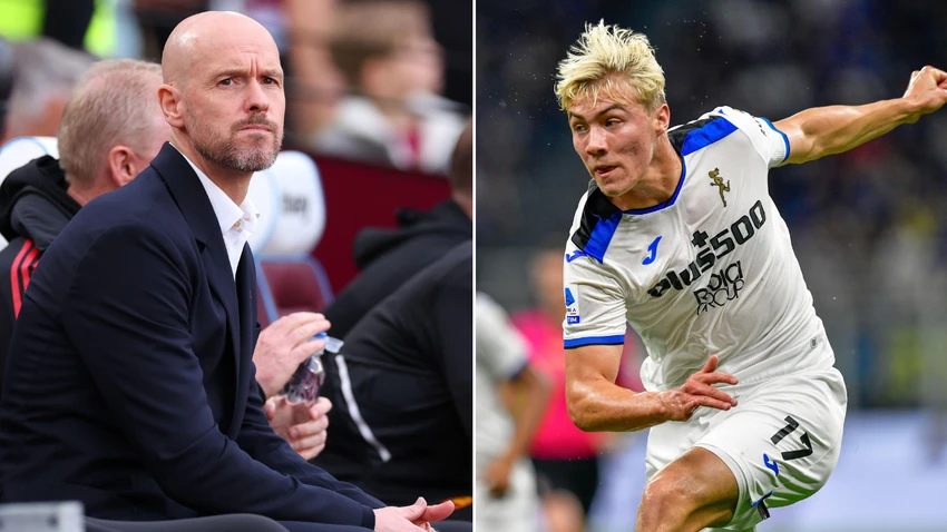 HLV Erik ten Hag ngắm nghía tài năng trẻ Rasmus Hojlund đưa về sân Old Trafford đầu tư cho tương lai. Ảnh: GETTY. HLV Erik ten Hag ngắm nghía tài năng trẻ Rasmus Hojlund đưa về sân Old Trafford đầu tư cho tương lai. Ảnh: GETTY.