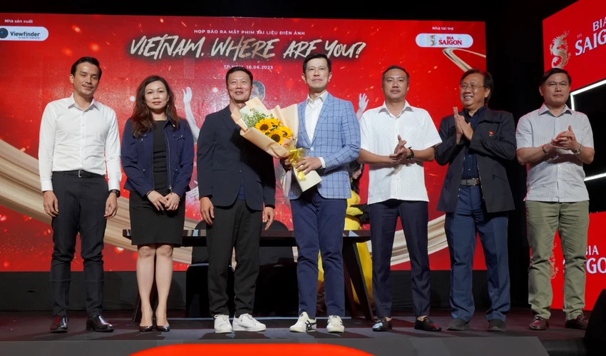 Lễ giới thiệu bộ phim tài liệu điện ảnh về thầy trò Mai Đức Chung và hành trình đến World Cup 2023. Ảnh: AN.