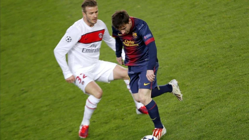 Đồng sở hữu David Beckham hào hứng khi đưa chân sút 7 lần giành Quả bóng vàng sang Mỹ chơi bóng. Ảnh: GETTY. Đồng sở hữu David Beckham hào hứng khi đưa chân sút 7 lần giành Quả bóng vàng sang Mỹ chơi bóng. Ảnh: GETTY.