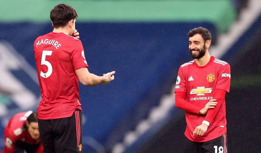 Thủ quân mới của Man United chuyển từ Maguire sang Bruno. Ảnh: GETTY. Thủ quân mới của Man United chuyển từ Maguire sang Bruno. Ảnh: GETTY.
