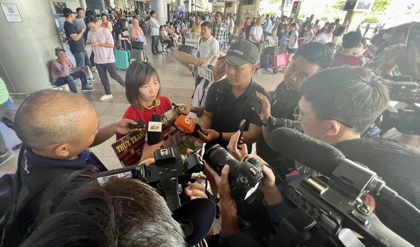 Tiền vệ 35 tuổi chia sẻ với truyền thông sau mùa World Cup 2023. Ảnh: ANH PHƯƠNG.