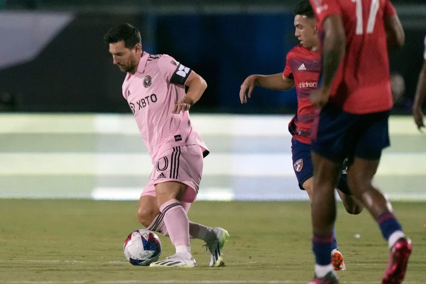 Messi mới đá bốn trận cho Inter Miami đã ghi bảy bàn cùng một kiến tạo cho CLB mới. Ảnh: GETTY.
