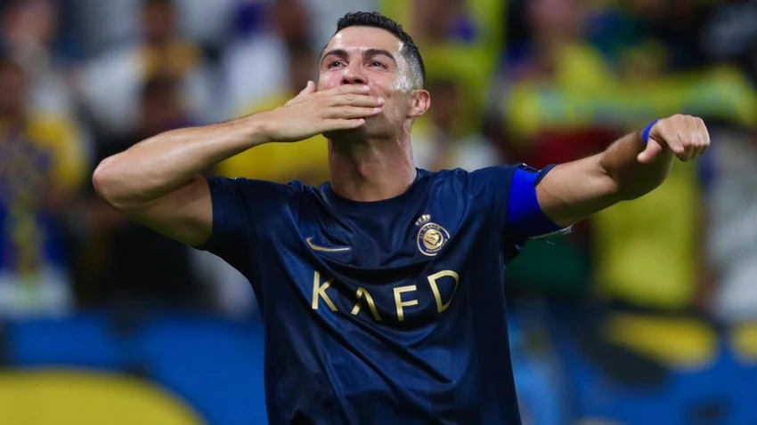 CR7 đã ghi năm bàn sau hai trận và đang dẫn đầu danh sách Vua phá lưới giải vô địch quốc gia Saudi Arabia. Ảnh: GETTY.