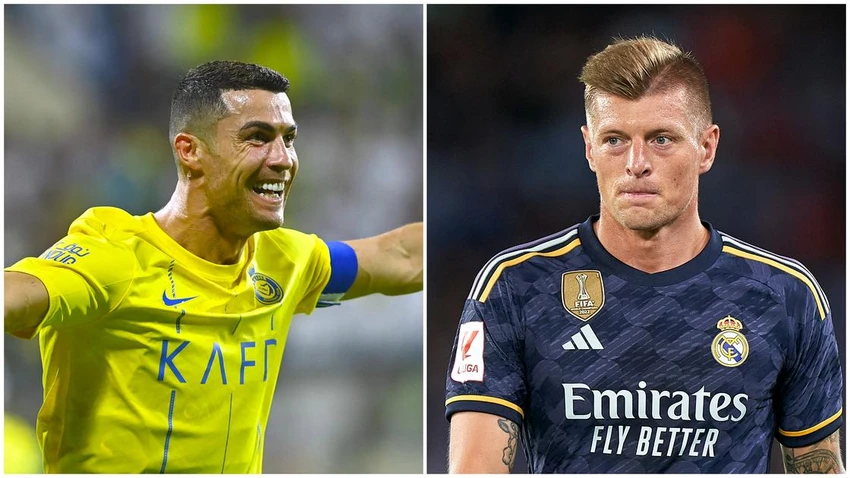 Tiền vệ Toni Kroos cho rằng Ronaldo chơi bóng ở Saudi Arabia là bình thường khi ở cuối sự nghiệp, khác với nhiều cầu thủ vì tiền. Ảnh: GETTY. Tiền vệ Toni Kroos cho rằng Ronaldo chơi bóng ở Saudi Arabia là bình thường khi ở cuối sự nghiệp, khác với nhiều cầu thủ vì tiền. Ảnh: GETTY.