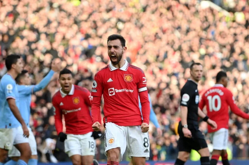 Đội trưởng Bruno dẫn dắt đồng đội ở sân khách Arsenal. Ảnh: GETTY. Đội trưởng Bruno dẫn dắt đồng đội ở sân khách Arsenal. Ảnh: GETTY.