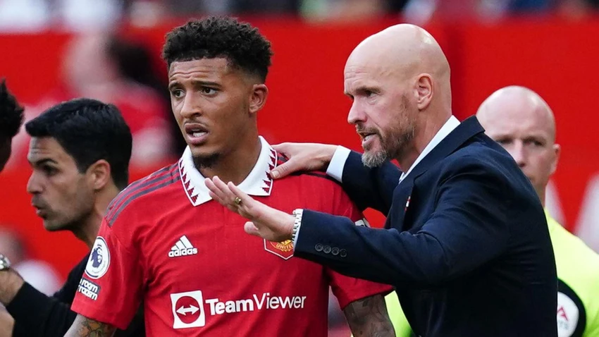 Mâu thuẫn giữa HLV Ten Hag và Sancho không thể hàn gắn. Ảnh: GETTY. Mâu thuẫn giữa HLV Ten Hag và Sancho không thể hàn gắn. Ảnh: GETTY.