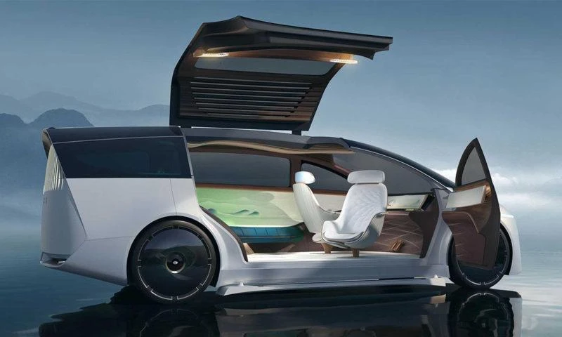 Space Concept được thiết kế hai cánh cửa lớn không có trụ giữa thông với hàng ghế thứ hai. Ảnh:Carmag. Space Concept được thiết kế hai cánh cửa lớn không có trụ giữa thông với hàng ghế thứ hai. Ảnh:Carmag.