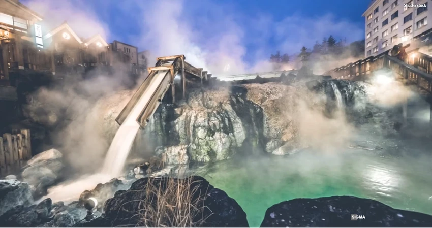 Suối nước nóng Kusatsu Onsen. Ảnh: Thetravel.