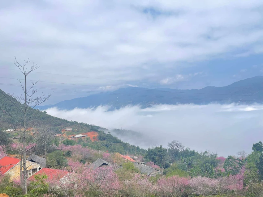 Trên đường đi lên Tà Xùa. Ảnh: KIỀU THÚY. Trên đường đi lên Tà Xùa. Ảnh: KIỀU THÚY.