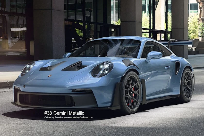 Porsche GT3 RS – Gemini Metallic. Ảnh: Carbuzz. Porsche GT3 RS – Gemini Metallic. Ảnh: Carbuzz.