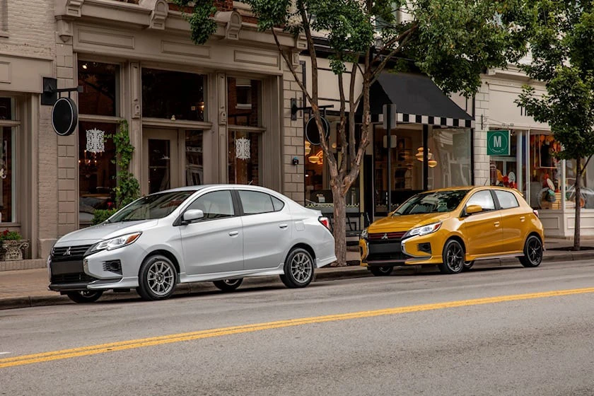 Mitsubishi Mirage 2023 có giá 382 triệu đồng. Ảnh: Carbuzz. Mitsubishi Mirage 2023 có giá 382 triệu đồng. Ảnh: Carbuzz.