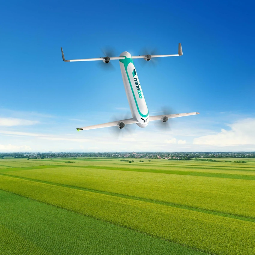 Máy bay eVTOL điện chở hàng tự động đầu tiên đã cất cánh.jpg