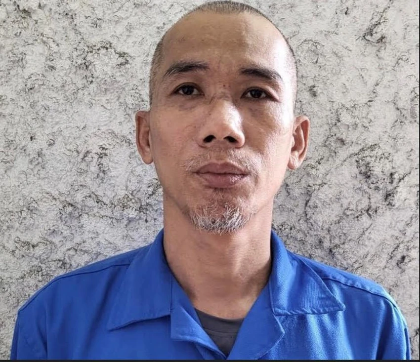 Nguyễn Văn Anh tại cơ quan điều tra. Ảnh CTV
