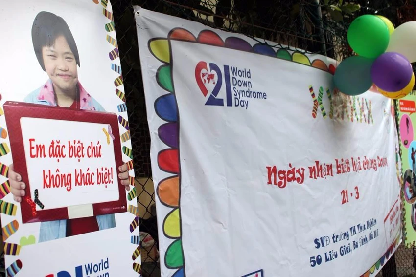 Thông điệp của ngày nhận biết hội chứng down 21-3 chính là: "Em đặc biệt chứ không khác biệt"