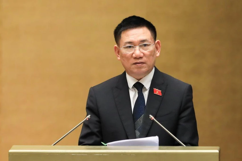 Bộ trưởng Hồ Đức Phớc trình bày báo cáo thực hành TK, CLP. Bộ trưởng Hồ Đức Phớc trình bày báo cáo thực hành TK, CLP.